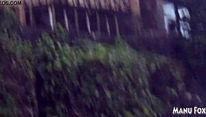 African Pornstar Masturbates Voyeuristically On The Beach