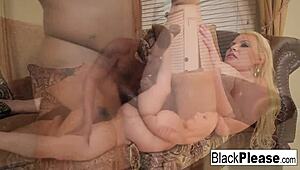 Hot MILF Bedei Buttland Takes Interracial Cock for Hardcore Sex on the Couch