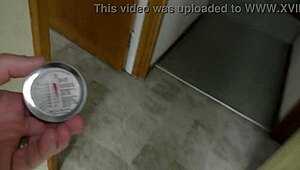 kiwi milf slut takes temperature probe in ass