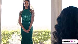 Ebony Lesbian Model SCISSORING With Big Tits Milf Coach!