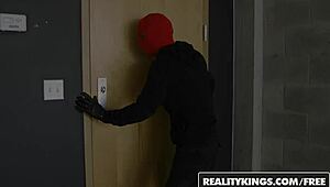 In the shower, a skinny blonde with round ass gets POV fucking