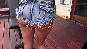 God, That Jeans Shorts Ass In Daisy Dukes Is Just Unbelievable!