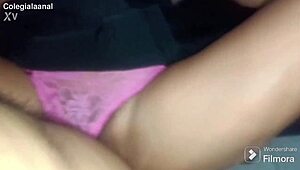 Petite teen spreads her Mexican ass for anal creampie
