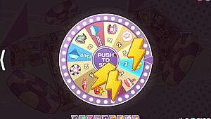 tsundere milf in hentai game gets titjob under desk from muslim boss