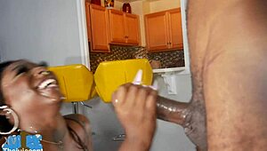 Blowjob Challenge Conquers Monster Cock Deepthroat