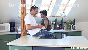 Kitchen scenes with mature and professional housewives from Germany