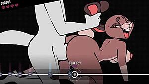 Group of furries play and animate BDSM games