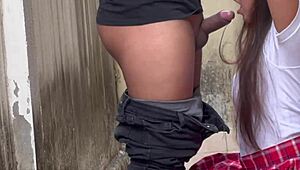 Quick Fuck With Stepsister In Neighbor's House Before School.