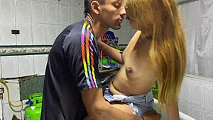 Stepsister gives pussy after harassment!