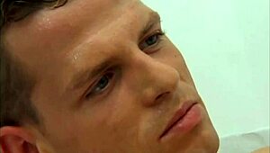 Interracial guys play rough piss and wax games in the shower.