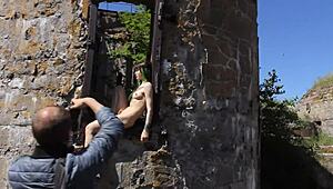 What secrets hide in nude shooting at abandoned Totleben Island base?