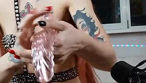 hey, watch Nastya Fox test this wild dildo!