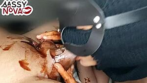 Horny teen girlfriend licks black cock