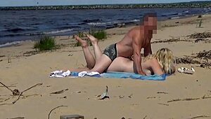 Holy! Mommy With Big Ass Gets Fucked In All Holes Right On The Beach
