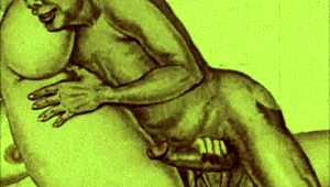 vintage erotic illustration with a seductive anime twist