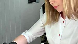 Russian Depilation Master Sugarnadya Trims Penis And Balls Before Sudden Ejaculation