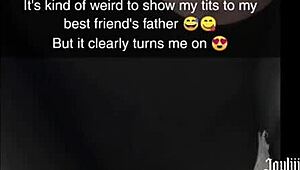 Sexting My Best Friend’s Dad on Snapchat Until I Cum Hard - Joyliii’s Naughty Secret. I Can’t Stop!