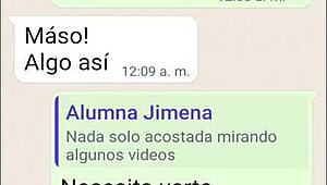 Colegiala begs to improve her grade in web chat