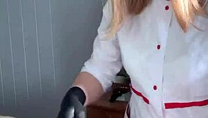 Russian Depilation Master Sugarnadya Trims Penis And Balls Before Sudden Ejaculation