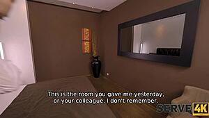 serve4k bangs czech blonde in hotel pov style