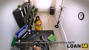 yo, loan4k deal got her wet for mortgage cash in office