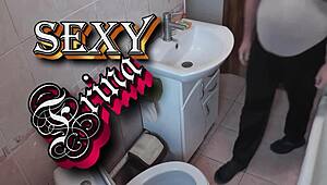 Frina Jerks Husband’s Old Roommate in Toilet Oops