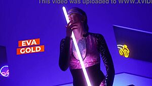 first double vaginal and double penetration with a filthy big-titted babe