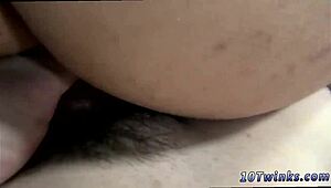 in the hot indian desert, two guys have their first time bareback gay sex at home.