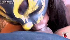 Masked Slut Takes Rough Throat Fucking POV by KingCureTV