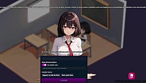 Teen student fucks ai in anime web chat!