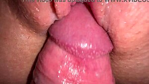 Teen Roommate's Shaved Pussy Close-Up Fuck