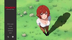 oh man, tomboy love in forge hentai game ep 2, risky bj under table public