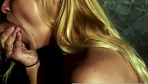 Sarah's swallowing that big cock in the glory hole! 😍