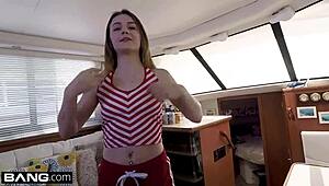 Bisex Teen Rosalyn Sphinx, Ready to Ride Hard on This Boat?