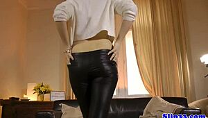 hey, watch this russian beauty ride an old man's cock