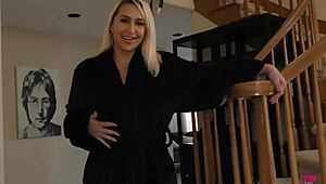 Blonde Proves She’s Better to Fuck Than Sex Doll in Stockings