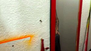 sneaking into fancy store for public pounding with blonde