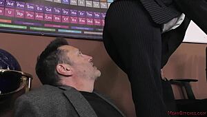 Vicki Chase, the strict teacher who enjoys foot fetish and analingus