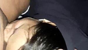 first lured my neighbor with flowers, then fucked her mouth hard for wild orgasm