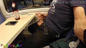 On the moving train, I pushed for my third cumshot today