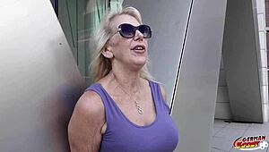 german scout finds blonde gilf bianca for rough old-young casting bang