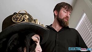 Steampunk Teen Stevie Moon FUCKS Chris Epic HARD!