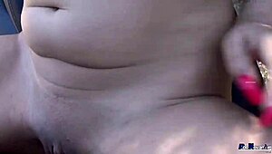 little spanish brunette milf rides big cock in the mountains, sucking it deep under the sun.