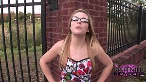 Nerdy Cutie Strips Down Naked in Ybor City for All to See