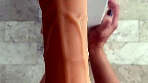 Training hard to fuck with toys