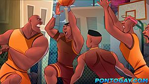 feeling the biggest cocks in gay cartoon basketball stars