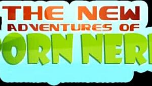 Milf gives handjob to nerd for cumshot