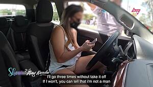 naughty hottie flashes vendor on street, gets creampied in wild public hentai action