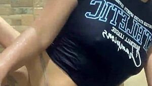 Young girl and her best friend have sex in the bathroom