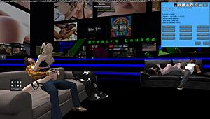 Крутая девчонка в порно-игре Second Life